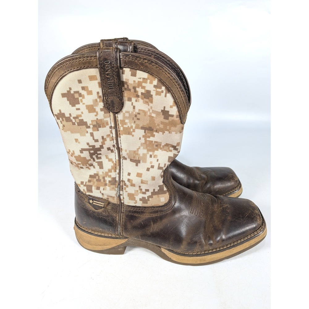 Durango Kids 8" Western Boots Brown Desert Camo DBT0208Y Size 7M